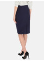 Potis & Verso Woman's Skirt Venta Navy Blue