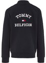 Dětská bavlněná mikina Tommy Hilfiger černá barva, s potiskem