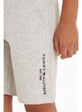 Dětské bavlněné šortky Tommy Hilfiger šedá barva