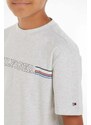 Dětské bavlněné tričko Tommy Hilfiger šedá barva