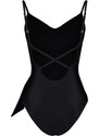 Trendyol Black Belted U-Neck Regular Swimsuit with Accessories