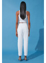 Trendyol White Front Buttoned High Waist Mom Jeans