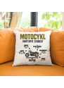 Garibald Motocykl anatomie svobody - polštář s potiskem