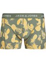 JACK & JONES Boxerky 'Dan' žlutá / světle šedá / zelená / černá