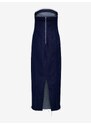 Tmavě modré dámské džínové midi šaty ONLY Gisele - Dámské