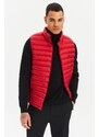 River Club Men's Lined Water And Windproof Red Puffer Vest