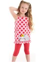 Denokids Cat Polka Dot Girl Blouse Leggings Suit