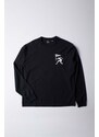 Bavlněné tričko s dlouhým rukávem by Parra Neurotic Flag Long Sleeve černá barva, s potiskem, 51210