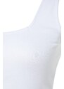 Trendyol Curve Black-White Basic Corded 2-Pack Square Collar Knitted Tank Top