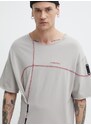 Bavlněné tričko A-COLD-WALL* Intersect T-Shirt béžová barva, s aplikací, ACWMTS179