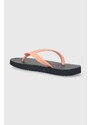 Žabky Tommy Jeans TJW LOGO FLIP FLOP dámské, oranžová barva, na plochém podpatku, EN0EN02447