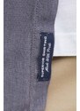 Lněná košile Superdry šedá barva, regular, s klasickým límcem