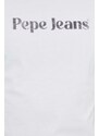 Bavlněné tričko Pepe Jeans CLIFTON bílá barva, s potiskem, PM509374