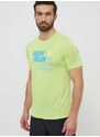 Běžecké tričko Mizuno Core Run zelená barva, s potiskem, J2GAB008