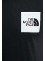 Bavlněné tričko The North Face M S/S Fine Tee černá barva, s potiskem, NF0A87NDJK31