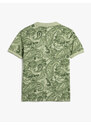 Koton Polo T-Shirt Floral Button Slim Fit Cotton