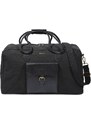 Bagind Rabuy Misty - elegantní cestovní taška z canvasu s koženými detaily černá