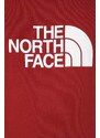 Bavlněné tričko The North Face M S/S Easy Tee vínová barva, s potiskem, NF0A87N5POJ1