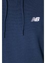 Mikina New Balance Sport Essentials pánská, tmavomodrá barva, s kapucí, s aplikací, MT41508NNY