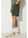 Šortky s příměsí lnu Norse Projects Ezra Relaxed Cotton zelená barva, N35.0614.8022