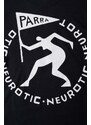 Bavlněné tričko s dlouhým rukávem by Parra Neurotic Flag Long Sleeve černá barva, s potiskem, 51210