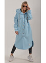 Enjoy Style Přechodový tyrkysový kabát ES2019