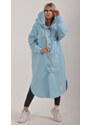 Enjoy Style Přechodový tyrkysový kabát ES2019