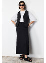 Trendyol Black Woven Fabric Long Pencil Skirt