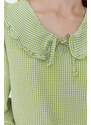 Trendyol Green Collar Detailed Woven Blouse