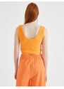 Koton Women's Orange Crop Body with Elastic Waist Detailed