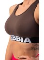 Nebbia Sportovní podprsenka se střihem Cross Back 410 brown XS