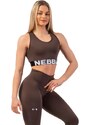 Nebbia Sportovní podprsenka se střihem Cross Back 410 brown XS