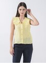 Koton Women's Crew Neck Yellow T-shirt