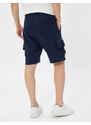 Koton Cargo Shorts with Pockets, Buttons and Ribbed.