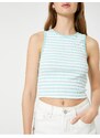 Koton Crop Corduroy Athlete Halterneck Piping Detailed