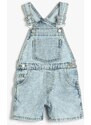 Koton Denim Bib Overalls Shorts With Pocket Cotton Cotton