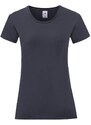 Navy blue Iconic women's t-shirt in combed cotton Fruit of the Loom