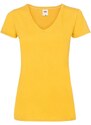 Yellow v-neck Women's T-shirt Valueweight Fruit of the Loom