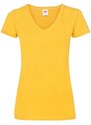 Yellow v-neck Women's T-shirt Valueweight Fruit of the Loom