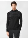 Koton Knitwear Sweater Half Turtleneck Crowbar Detailed