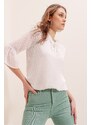 Bigdart 0415 Chiffon Blouse - White