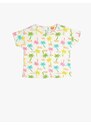 Koton Summer Theme T-Shirt Printed Crew Neck Short Sleeve Cotton