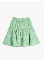 Koton Ruffle-layered Midi Skirt with Elastic Waist