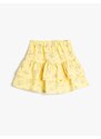 Koton Skirt Frilled Floral Elastic Waist Cotton