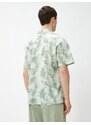 Koton Summer Shirt Floral Printed Classic Collar Short Sleeve Cotton