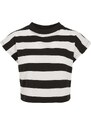 UC Ladies Dámské tričko Stripe Short Tee černo/bílé