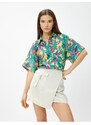 Koton Pocket Detailed Short Sleeve Hawaiian Shirt