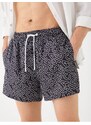 Koton Patterned Marine Shorts with Lace-Up Waist