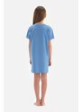 Dagi Girls Blue Coral Printed Short Sleeve Nightgown