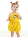 Denokids Bee Baby Girl Poplin Yellow Overalls